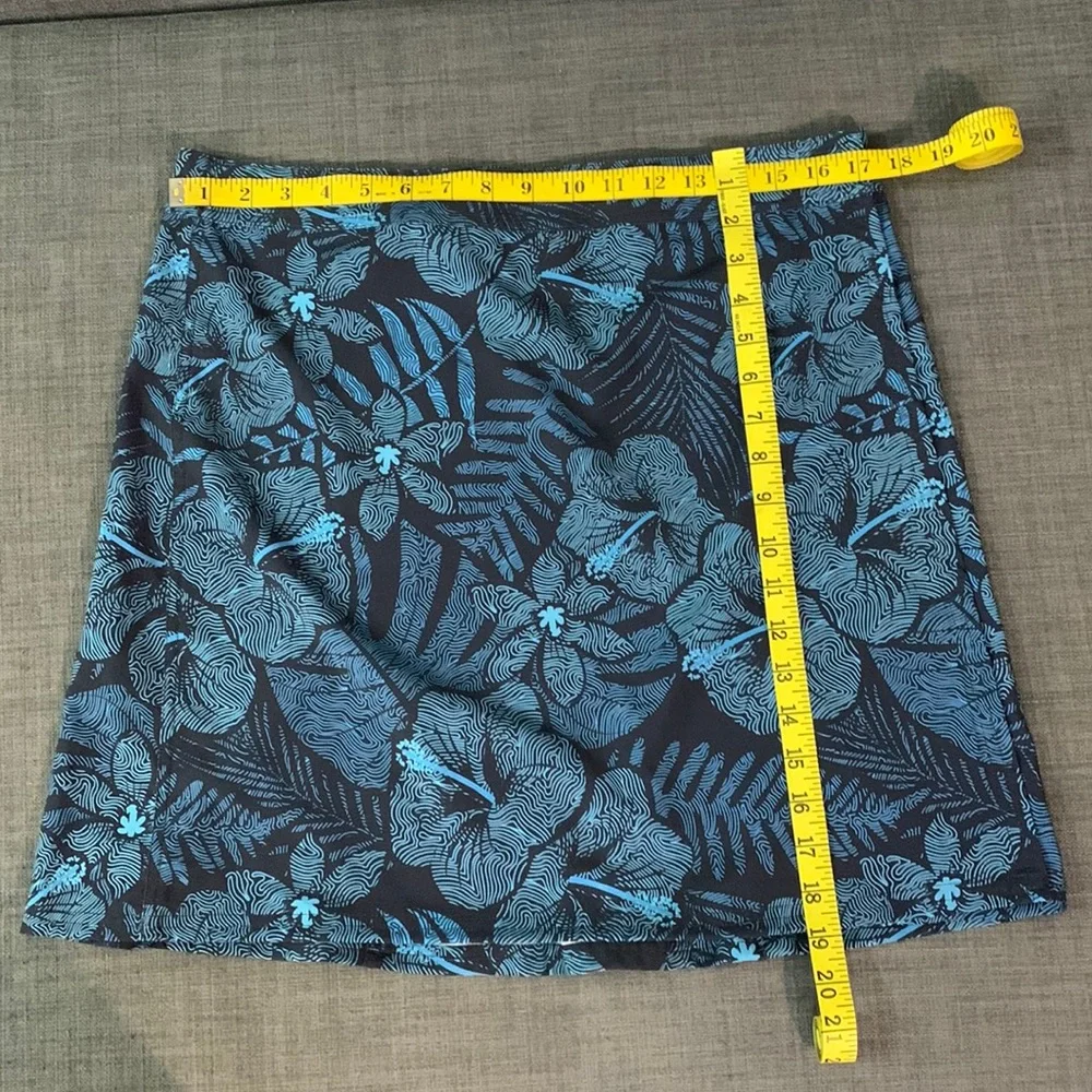 Rip Skirt Hawaii Short Wrap Mini Maui Moonlight Blue Large Floral Cruise Travel